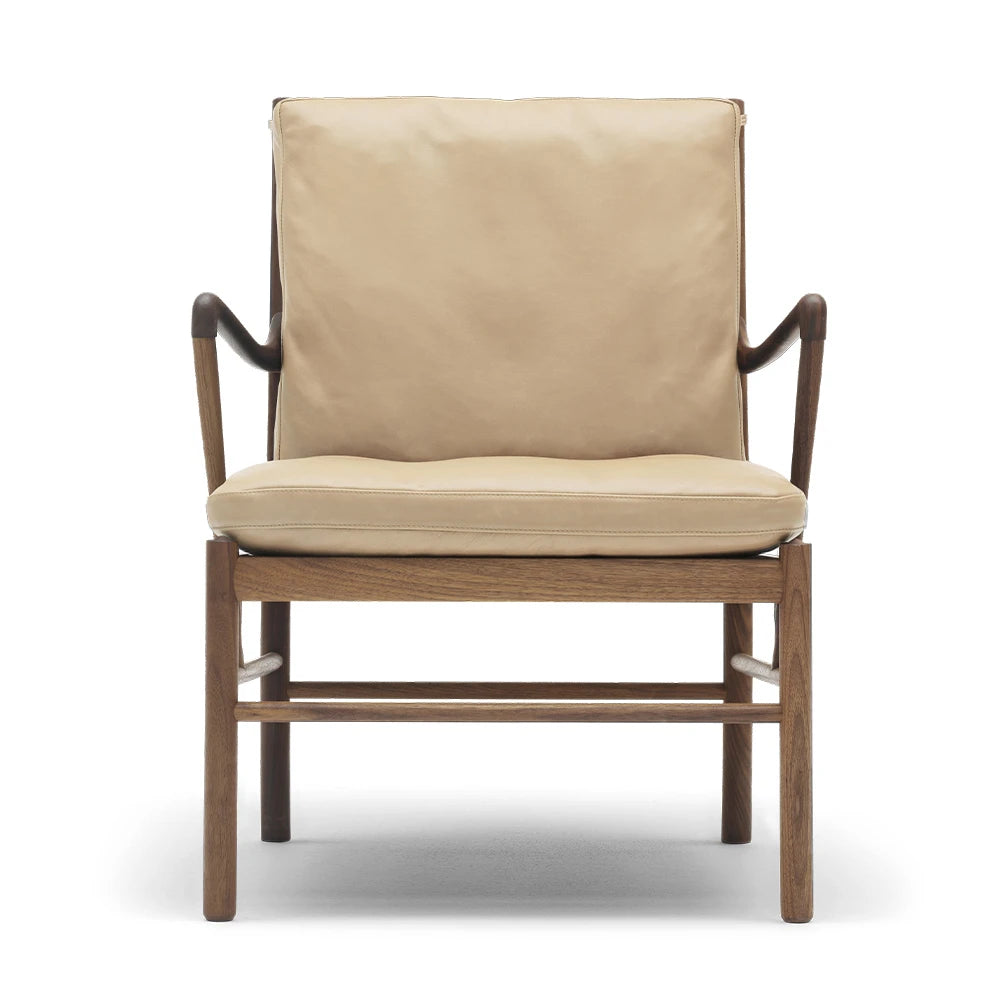 OW149 Walnut Oil Fabric Grey Brown Lounge Chair - view 1