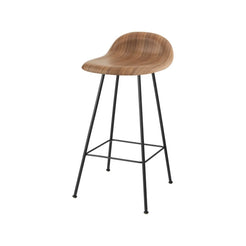 3D Counter Stool - Wood Shell, Center Base - view 1
