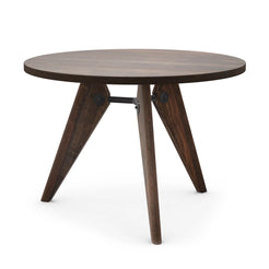 Prouve Table Gueridon Ø105 Solid Dark Oak - view 1