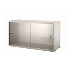 String System Display Cabinet Sliding Doors 78 Beige - view 1