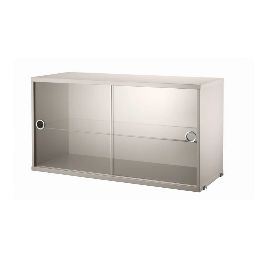String System Display Cabinet Sliding Doors 78 Beige - view 1