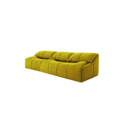 Plumy Three Seater Sofa - Alcantara Gold - view 1