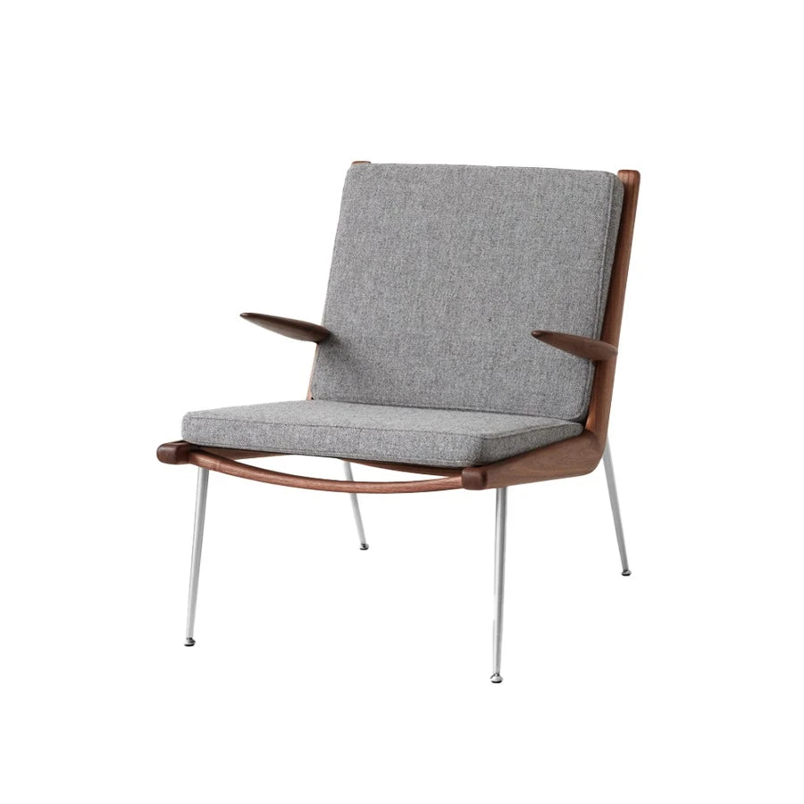 Boomerang Lounge Chair HM2 Steel/Walnut/Hallingdal130 - view 1