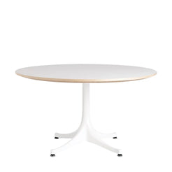 Nelson Pedestal Coffee Table Ø 72 White-White - view 1