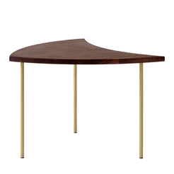 Pinwheel lounge table HM7 oiled walnut-Brass leg - view 1
