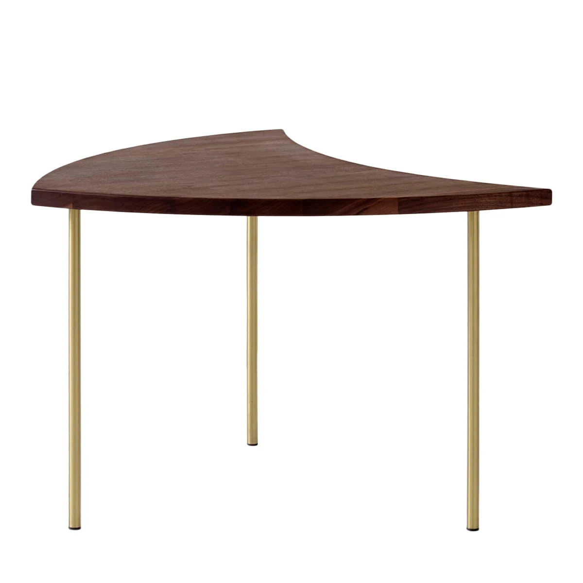 Pinwheel lounge table HM7 oiled walnut-Brass leg - view 1