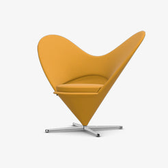 Heart Shaped Cone Chair TONUS Dark Yellow/Stainless Steel - view 1