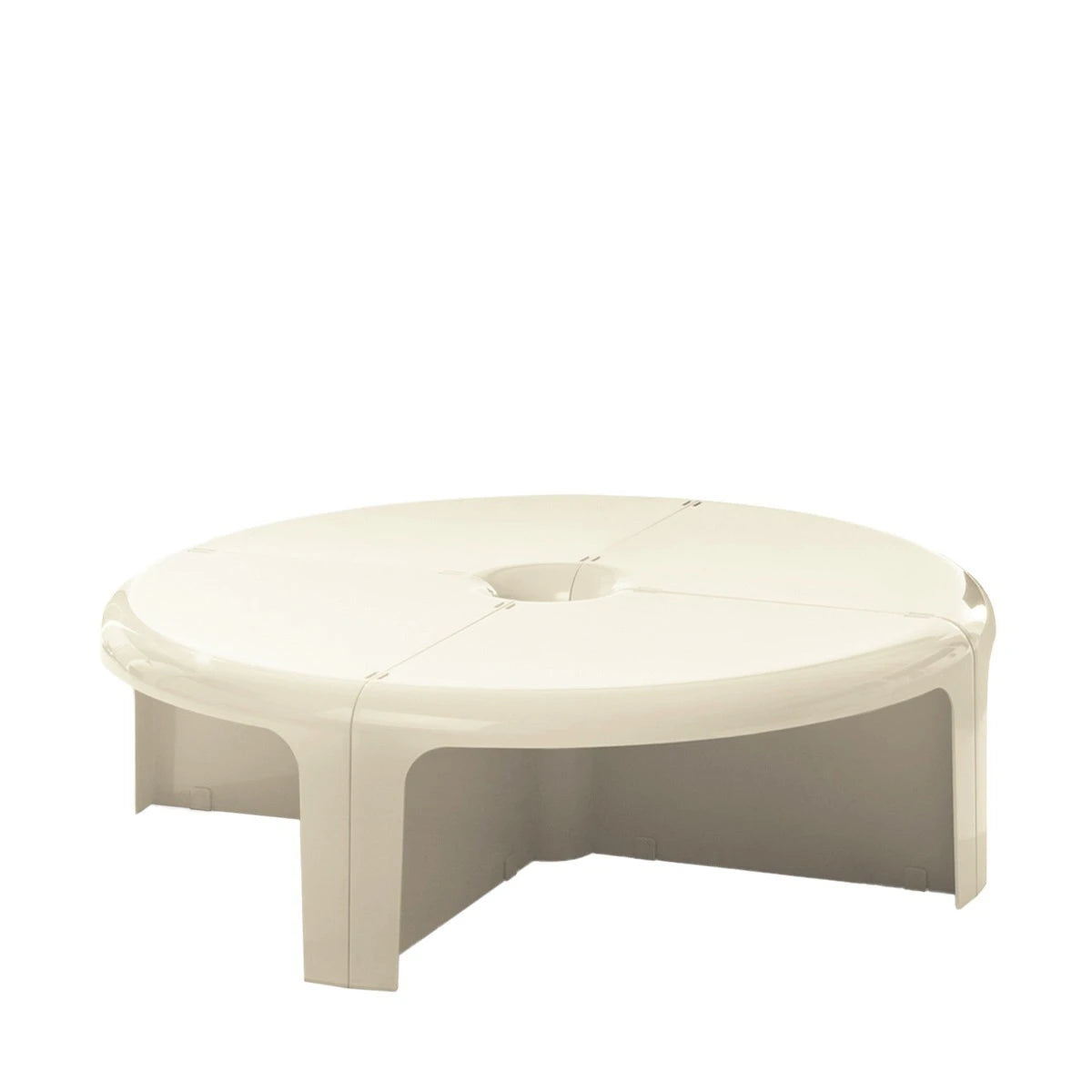 4/4 table & Shelf vintage white - view 1
