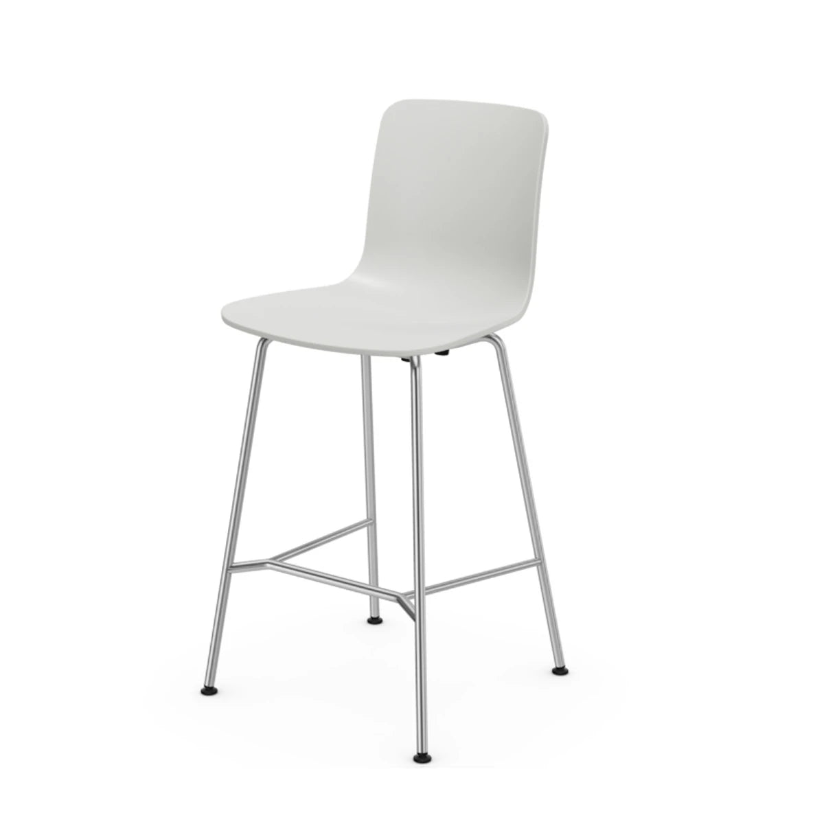 HAL RE barstool medium For Hard Floor cotton white re Chrome Stool - view 1
