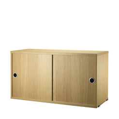 Cabinet with Sliding Doors Oak - view 1