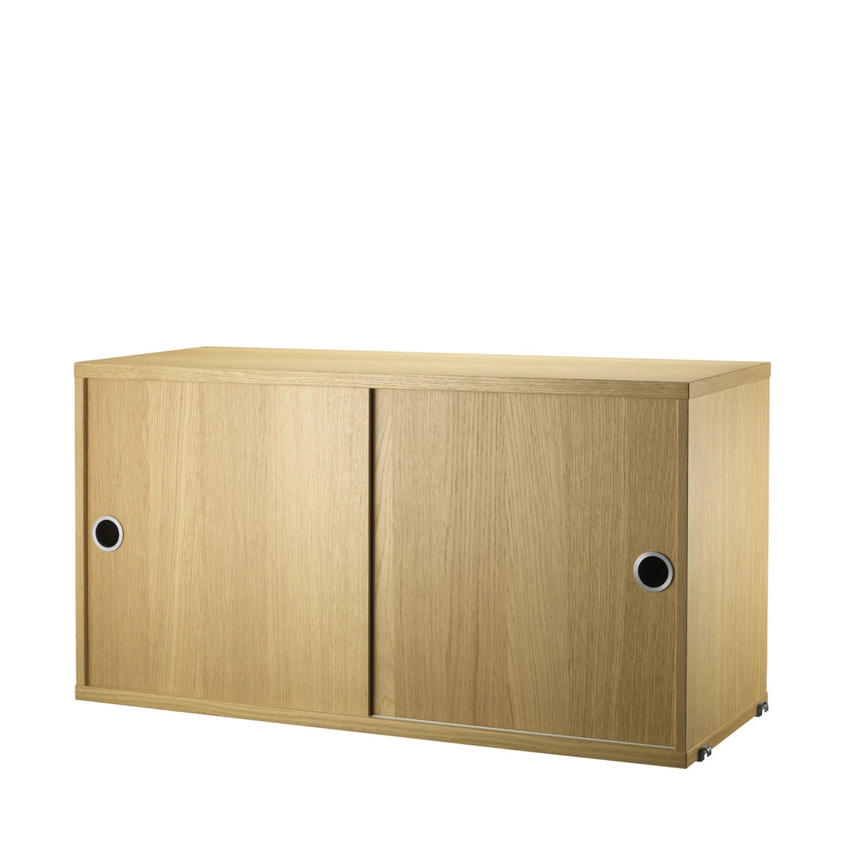 Cabinet with Sliding Doors Oak - view 1