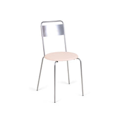 Petit Rond Chair Stainless Steel/Natural Leather - view 1