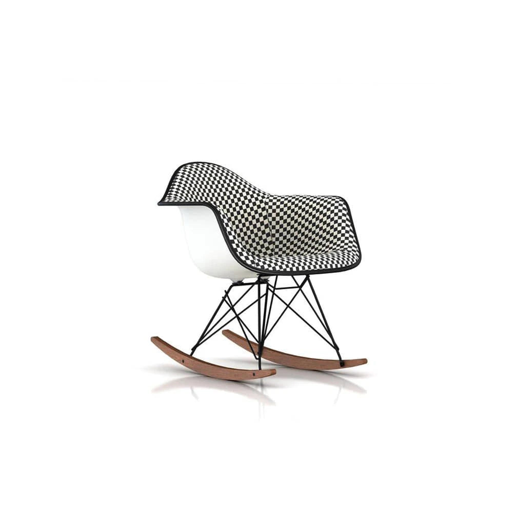 Eames Molded Plastic Armchair Rocker Base (Checker Black/White) - view 1