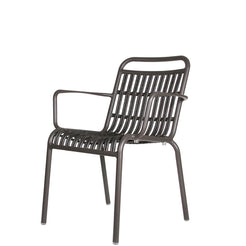 Chairgallery Manila Arm Dark Charcoal Aluminium PE Rattan Armchair - view 1