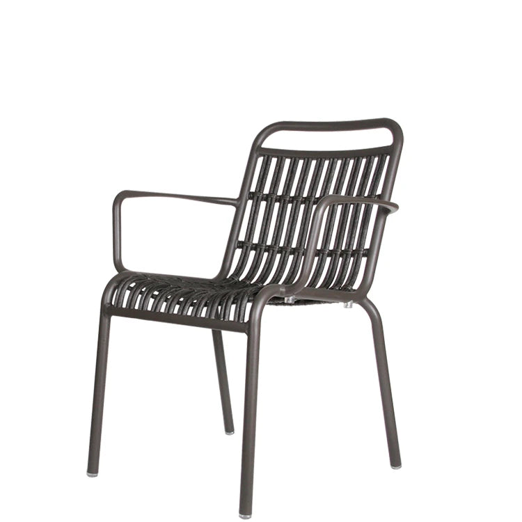 Chairgallery Manila Arm Dark Charcoal Aluminium PE Rattan Armchair - view 1