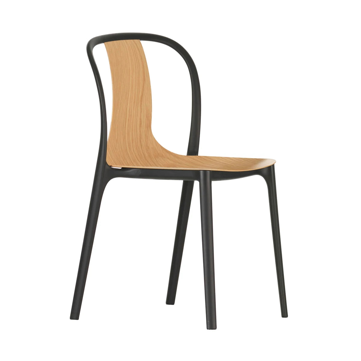 Belleville Chair Natural Oak-Deep Black Felt Glides - view 1