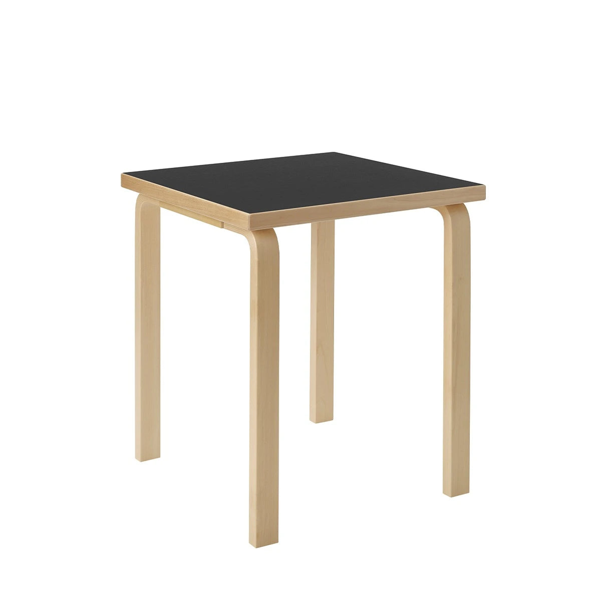 Aalto Table 80C 60 x 60 cm Black-Birch - view 1
