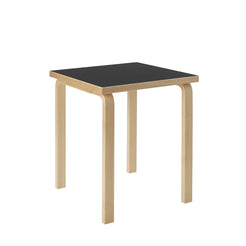 Aalto Table 80C 60 x 60 cm Black-Birch - view 1