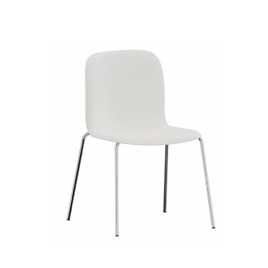 SixE Side Chair Chalk Chromed PP Dining Chair - view 1