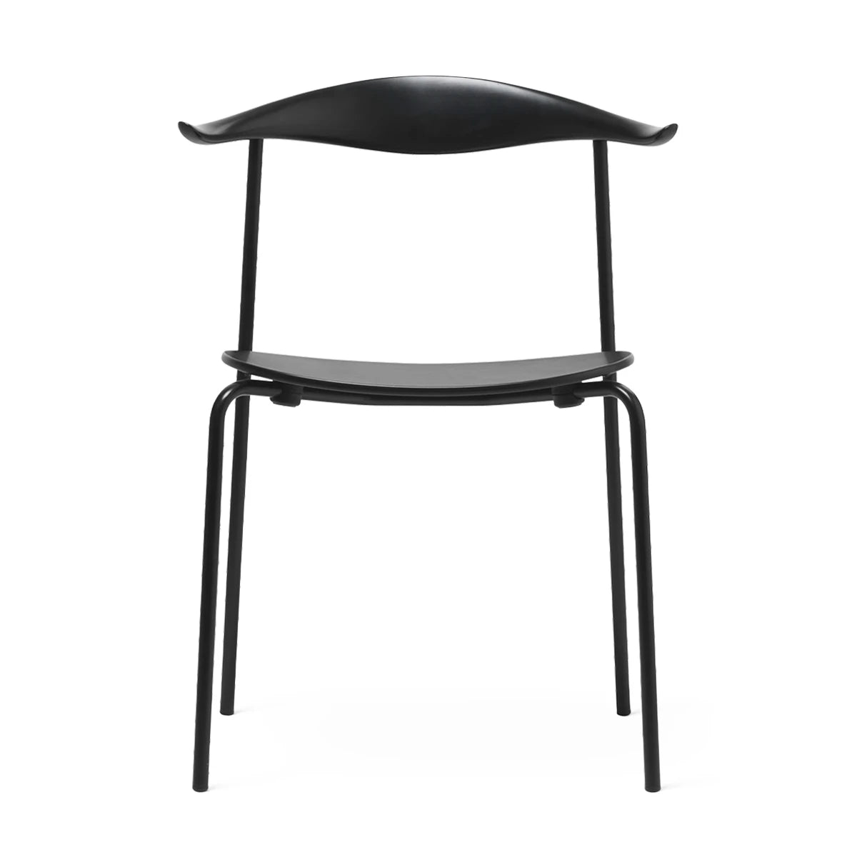 CH88T Chair Beech-Black Painted Black Steel - view 1
