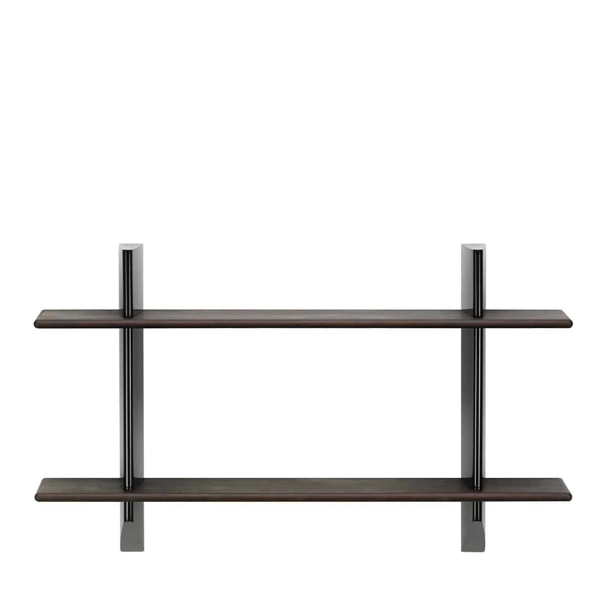 Rayonnage Mural Deep black-Dark Solid Oak - view 1
