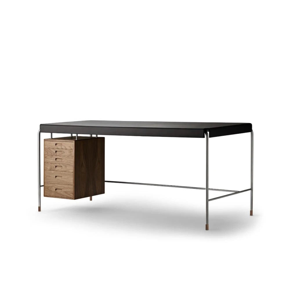 AJ52 Walnut Oil Leather Desk - view 1