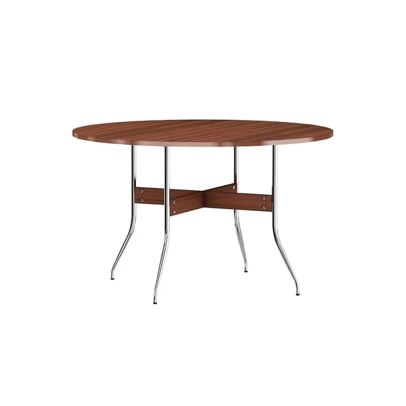 Nelson Swag Leg Dining Table 121 cm - Walnut Top - view 1