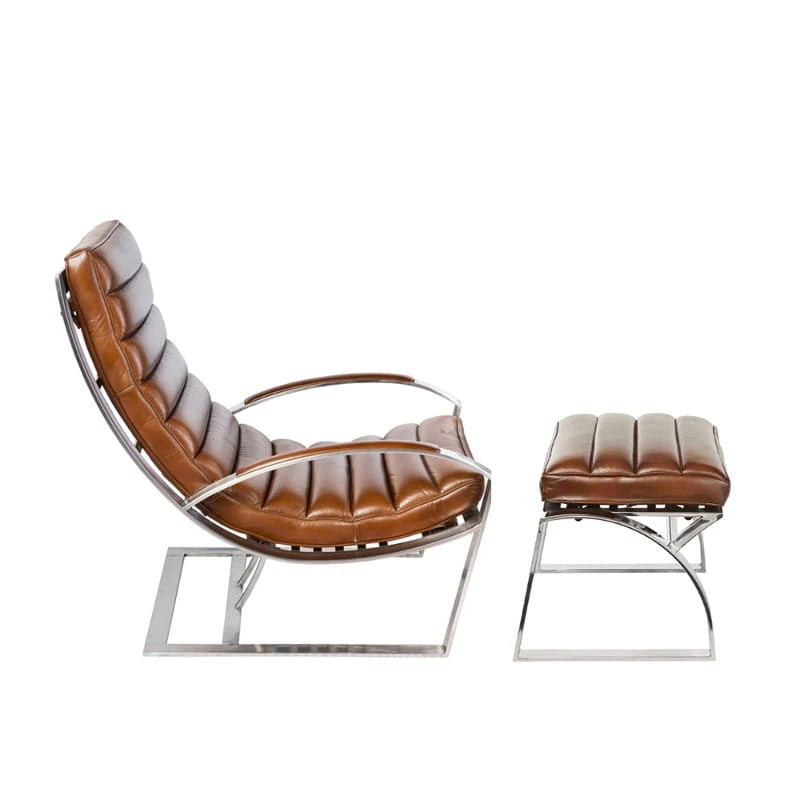 Madrid Lounge Chair Ottoman Stool Set - view 1
