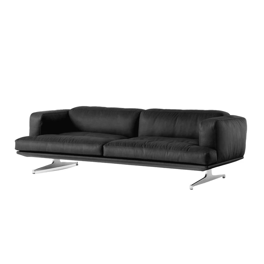 Inland Sofa 3seater AV23 Chrome/Noble Black Leather - view 1