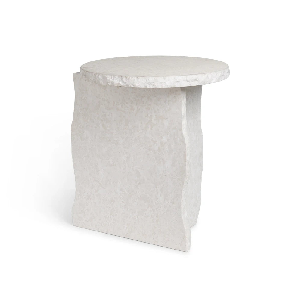 Mineral Bianco Curia Side Table - view 1