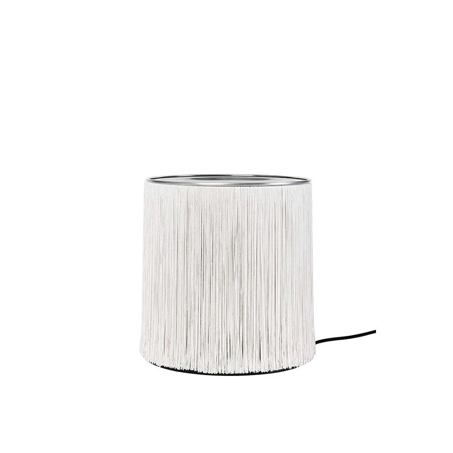 Model 597 Table Lamp Aluminum/Cream Fringe - view 1