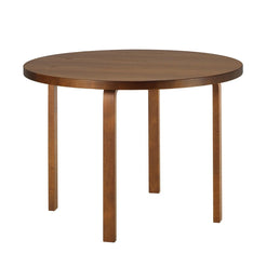 Aalto Table 90A Ø100 walnut stained - view 1