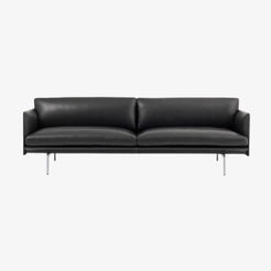 OUTLINE Sofa 3-Seater Refine Black/Aluminium - view 1