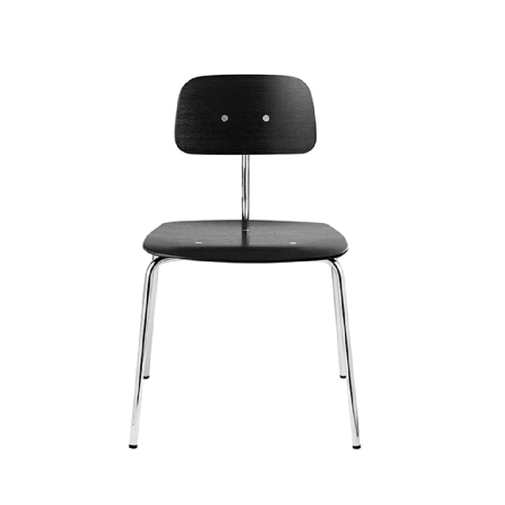 Kevi 2060 Black Oak Chromed Dining Chair - view 1