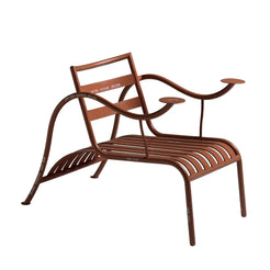 Thinking Man's Chair terracotta with writings - view 1