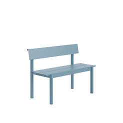 Linear Steel Bench Backrest Pale Blue - view 1