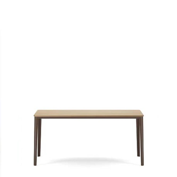 Plate Dining Table Solid Natural Oak Chocolate 1600 - view 1