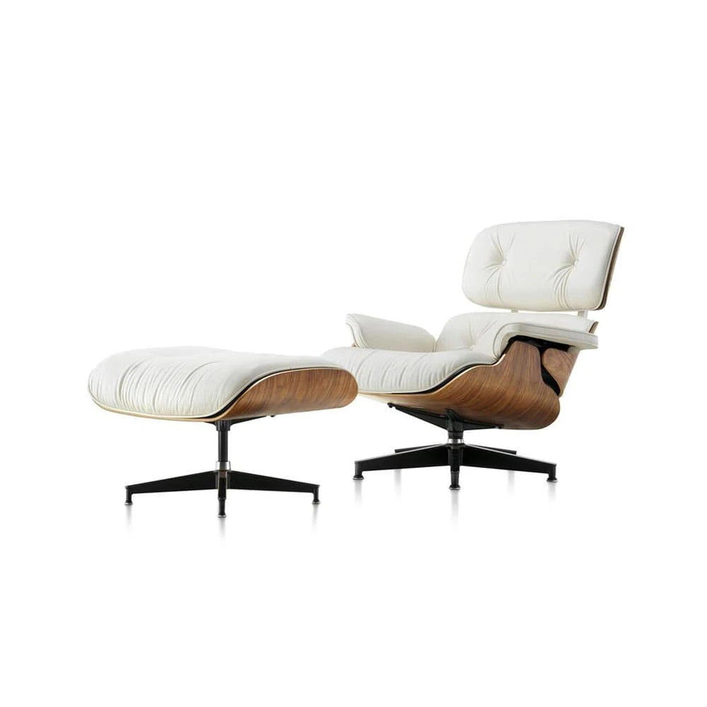 Eames Lounge Chair & Ottoman (Ivory/Walnut) - view 1