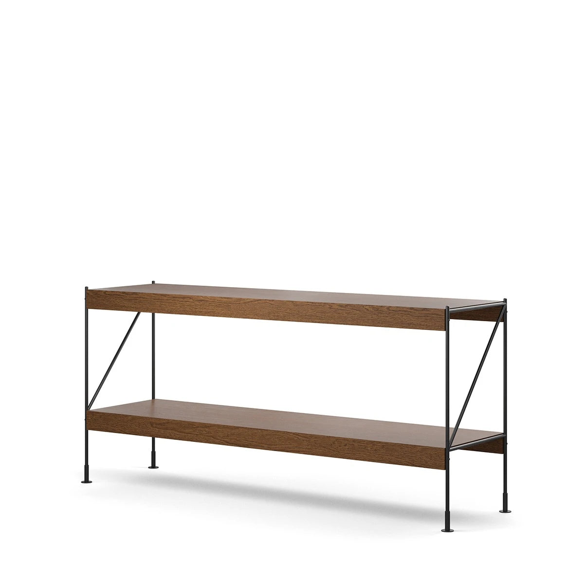Zet storage system H70 dark stained oak-black steel - view 1