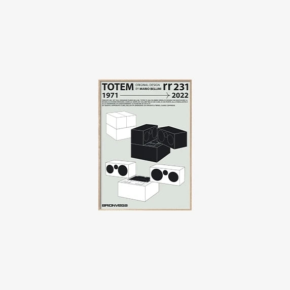 Totem rr 231 Poster White A3 - Wood Frame - view 1