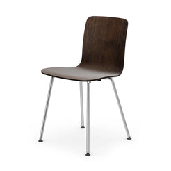 HAL Ply Wood Nonstackable Seat Dark Oak-Base ChromeGlide Basic Dark - view 1