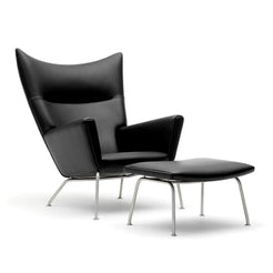 CH445 Stainless Steel Black B Lounge Chair - view 1