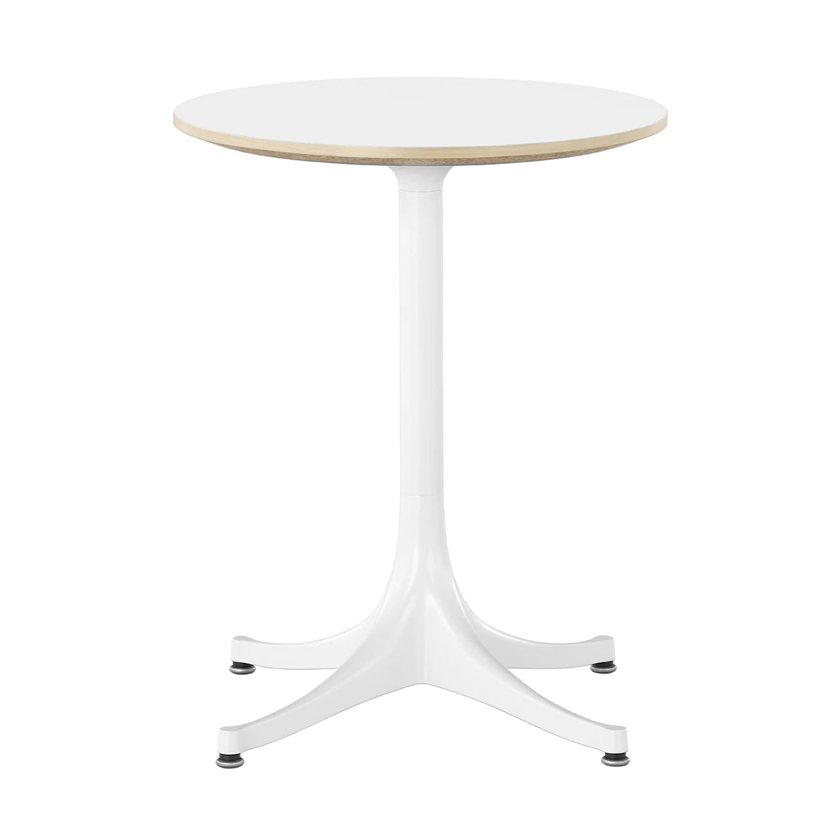 Nelson Pedestal Side Table White-White Ø43 2 Sizes - view 1