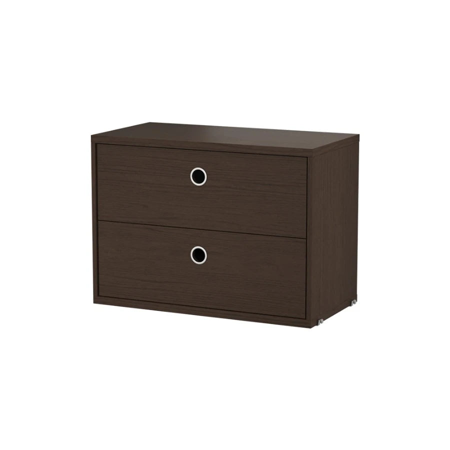 String System Cabinet Drawers 58 Dark Oak - view 1