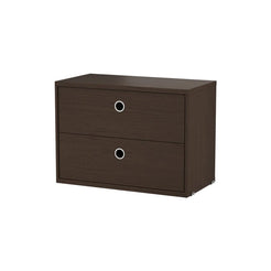 String System Cabinet Drawers 58 Dark Oak - view 1