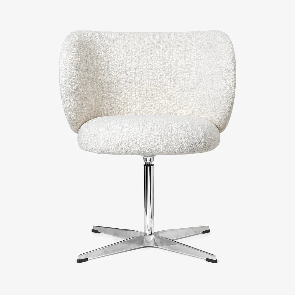 RICO Dining Chair Swivel Boucle Off White - view 1