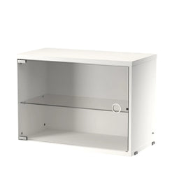 Display Cabinet with Swing Glass Door White - view 1