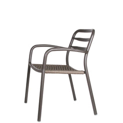 Bangkok Arm Dark Aluminum PE Rope Outdoor Armchair - view 1