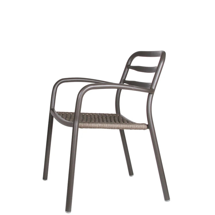 Bangkok Arm Dark Aluminum PE Rope Outdoor Armchair - view 1