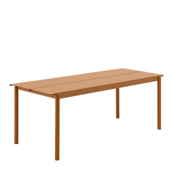 Linear Steel Table Burnt Orange 2000 Dining Table - view 1
